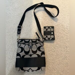 COACH awesome condition crossbody with matching wallet.